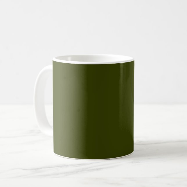oliv grönt mörk (fast färg) kaffemugg (Framsida vänster)