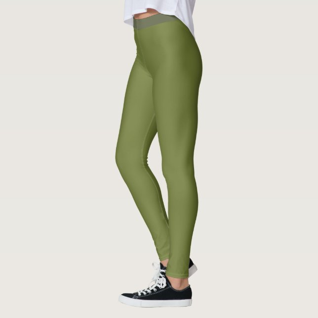 Oliv grönt mörk leggings (Vänster)