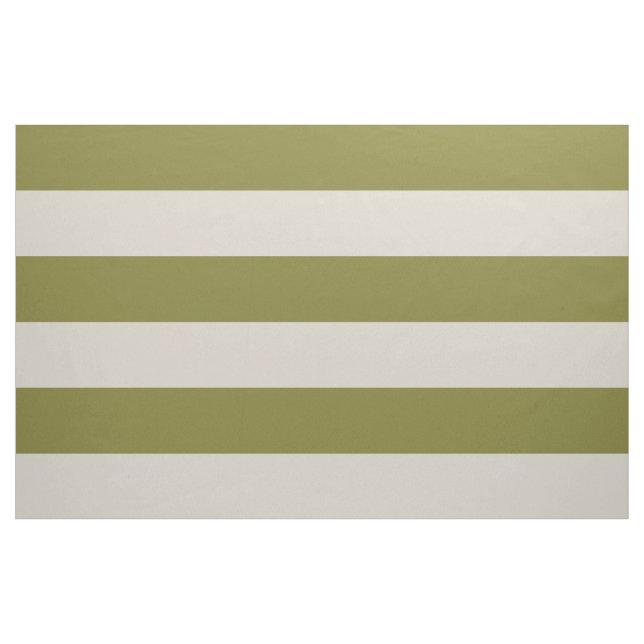 Oliv grönt och Beige Wide Rand stor  Tyg (Yard)