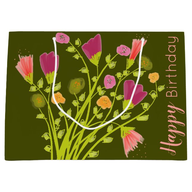 Oliv grönt och korall (Framsidan)