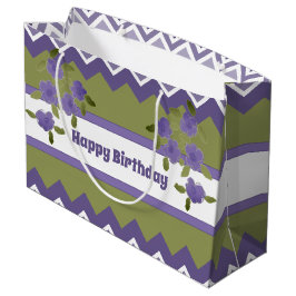 Oliv grönt och Lila Fjädrad födelsedag
