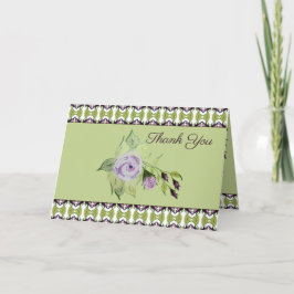 Oliv grönt och Lila Ro Kort