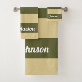 Oliv grönt och Tan Rand