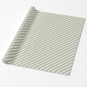 Oliv grönt och vita fem rand mönster presentpapper