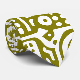 oliv grönt och vita luder på 7 slips