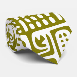 oliv grönt och vita luder på 7 slips