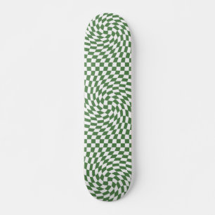 Oliv grönt och vita mönster-våg mini skateboard bräda 18,5 cm