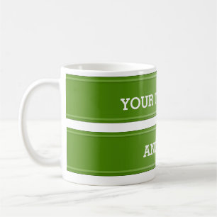 Oliv grönt övertoning för BANNER + text Kaffemugg
