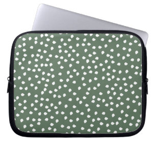 oliv grönt polarprick laptop sleeve