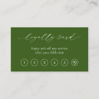Oliv grönt QR-Elegant med minimalt hjärta, modern