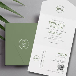 Oliv grönt QR-kod för minimala budgetar | FOTO
