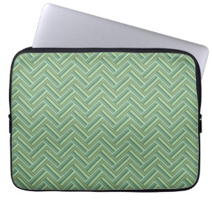 Oliv grönt rand-dubbla väv laptop fodral
