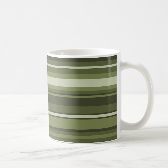 Oliv grönt rand kaffemugg (Höger)