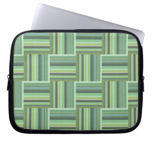 Oliv grönt rand, västra mönster laptop sleeve