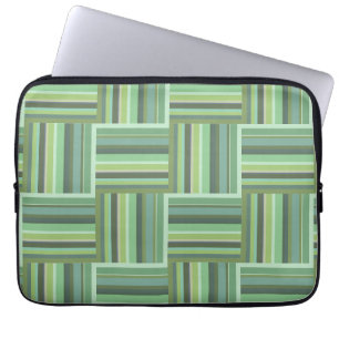 Oliv grönt rand, västra mönster laptop sleeve