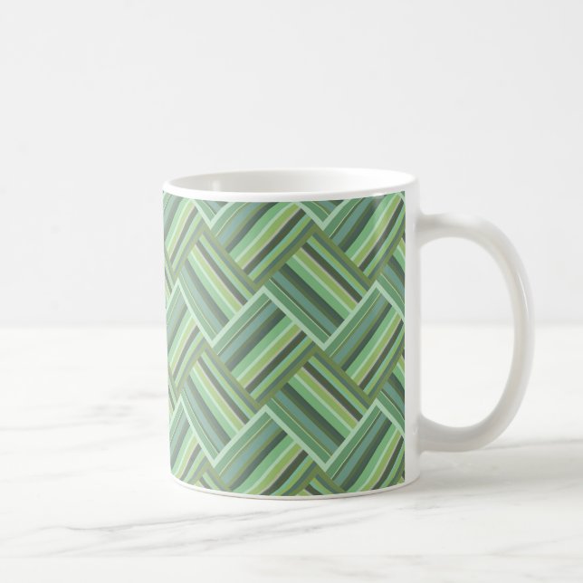 Oliv grönt rand-viva kaffemugg (Höger)