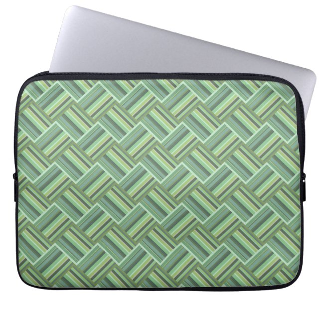Oliv grönt rand-viva laptop sleeve (Framsidan)