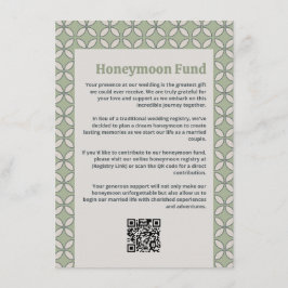 Oliv grönt Retro Bröllop i mitten av århundradet Tilläggskort