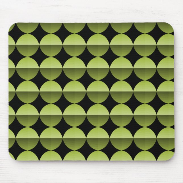 Oliv grönt Retro Flair Mousepad Musmatta (Framsidan)
