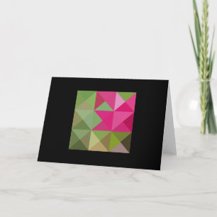 Oliv grönt Rosa Tones Quilt Square Note-kort Kort