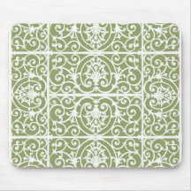 Oliv grönt rullverk mönster