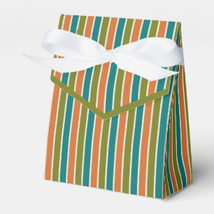 Oliv grönt, skalad, Orange strimlad Presentaskar