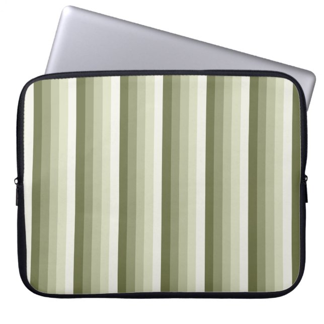 Oliv grönt skugga rand laptop fodral (Framsidan)