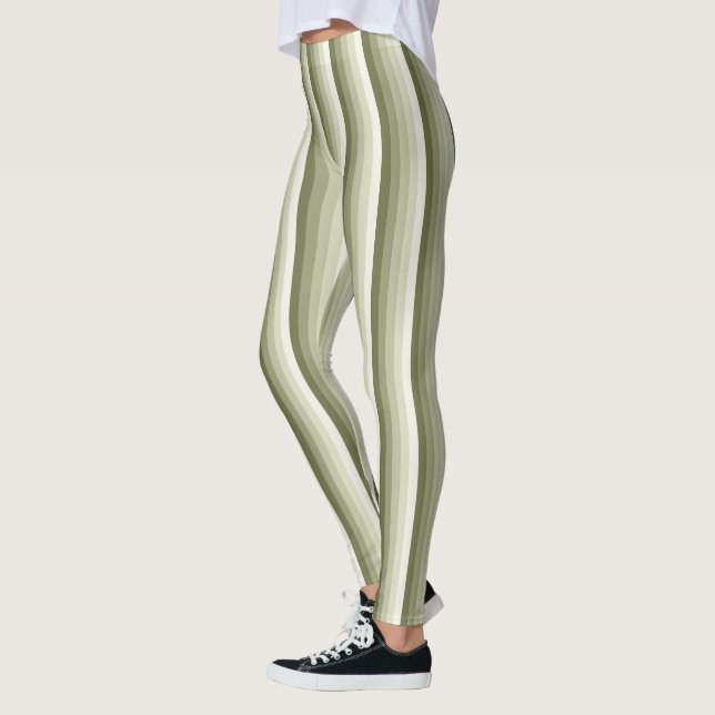 Oliv grönt skugga rand leggings (Vänster)