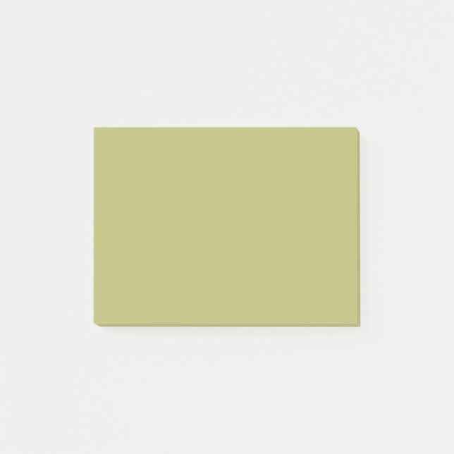 Oliv grönt Solid Färg Post-it Block (Framsida)
