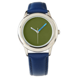 oliv grönt solida färg armbandsur