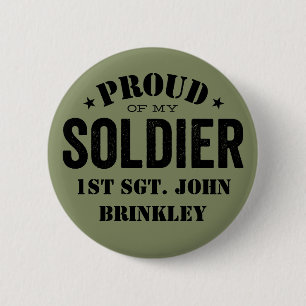 Oliv grönt stolthet över min armés SOLDIER med Nam Knapp