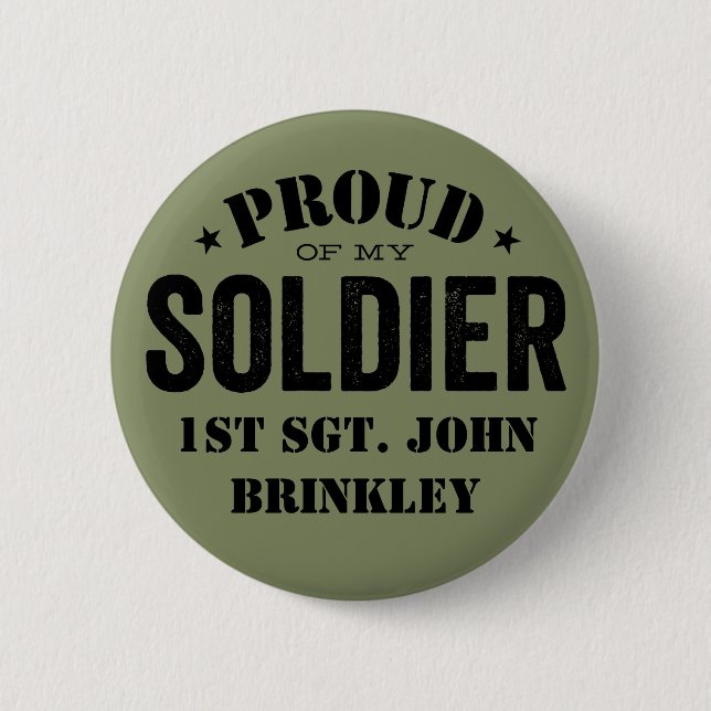 Oliv grönt stolthet över min armés SOLDIER med Nam Knapp (Framsida)