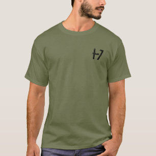 Oliv grönt T-Shirt Veteran Militär American Flagga