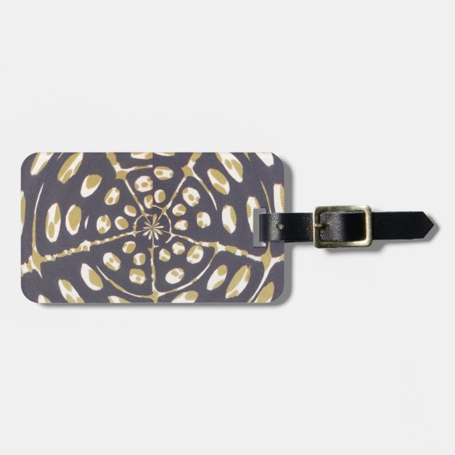 Oliv grönt utskrift av punktutskrift av Mönster Bagagebricka (Horisontell Framsida)