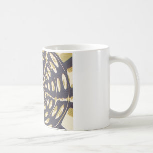 Oliv grönt utskrift av punktutskrift av Mönster Kaffemugg