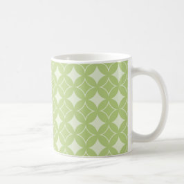 Oliv grönt varvet mönster kaffemugg