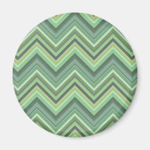 Oliv grönt zigzag rand magnet