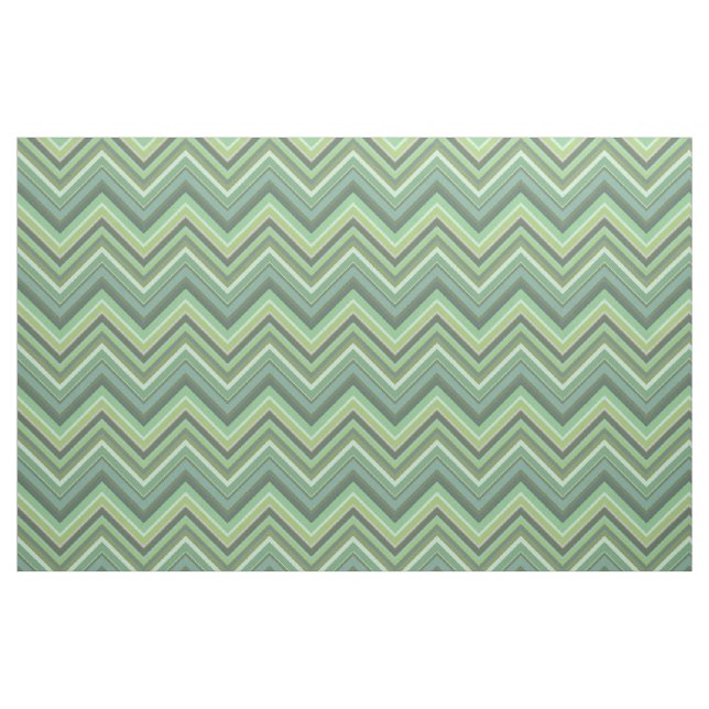 Oliv grönt zigzag rand tyg (Fat Quarter)