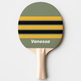Oliv Nattljus över Randig med Namn Pingisracket