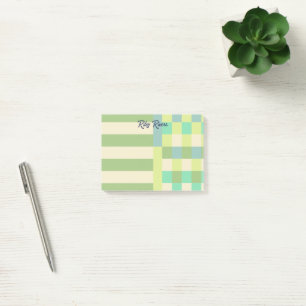 Oliv Olivgul Färgbalksar Din Namn Post-it Block