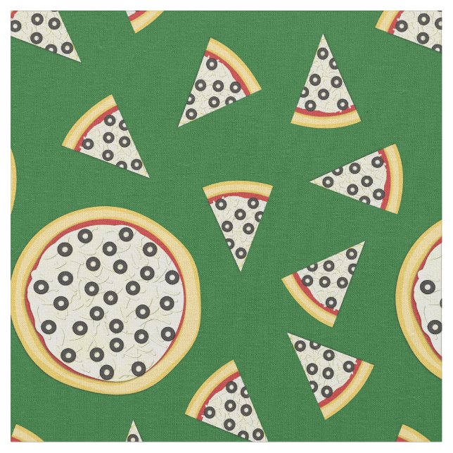Oliv Pizza Söt Mat Barn Tyg (Närbild)