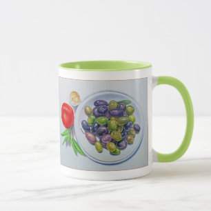 Oliv pläterar mugg