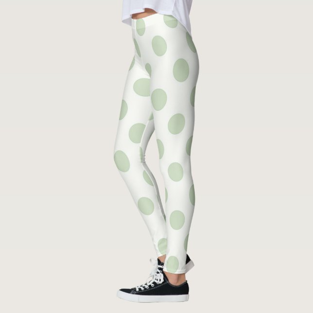 Oliv Polkprickar Leggings (Vänster)