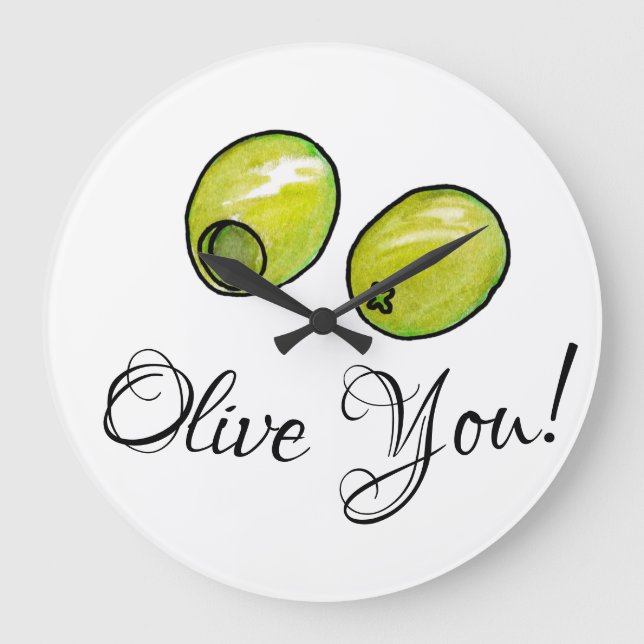 Oliv Stor Klocka (Framsida)