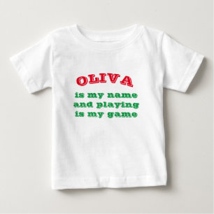 ***OLIVA*** ÄR MIN NAMN OCH "SPELNING" ÄR MITT SPE T SHIRT