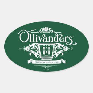 OLIVANDERS™ Tillverkare av fina trollstavar Ovalt Klistermärke