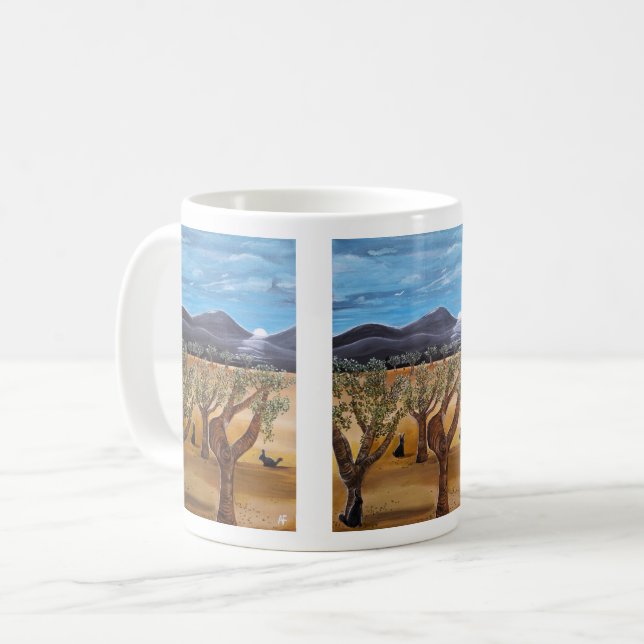 Olivar de Noche Målning av Alfred Fox Kaffemugg (Framsida vänster)