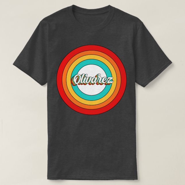 Olivarez Namn Shirt Vintage Olivarez Circle T (Design framsida)