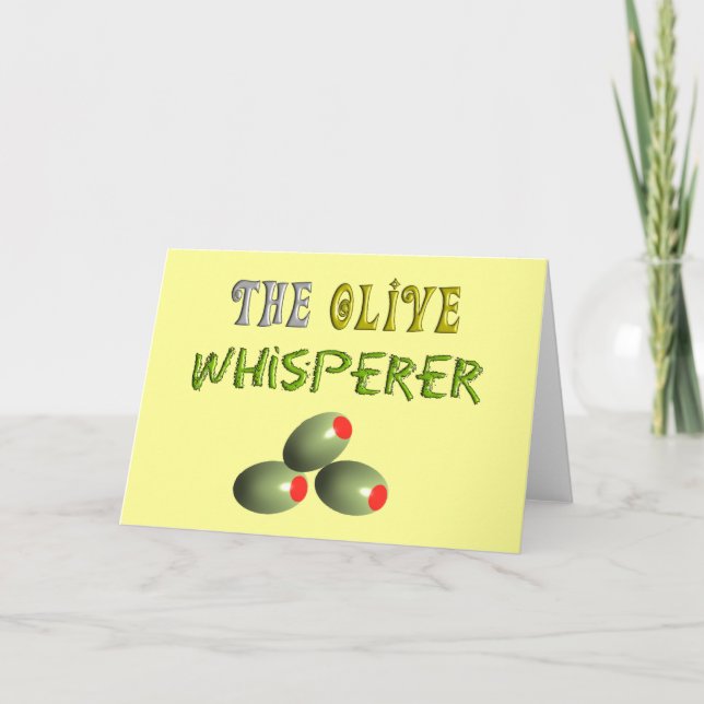 Olive Älskare ger "The Olive Whisperer" Kort (Framsida)