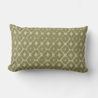 Olive and cream Boho Geometric Throw Pillow Lumbarkudde